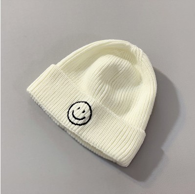 Baby Smiley Embroidery Beanie