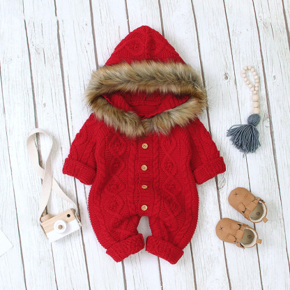 Baby Winter Knit Jumpsuit