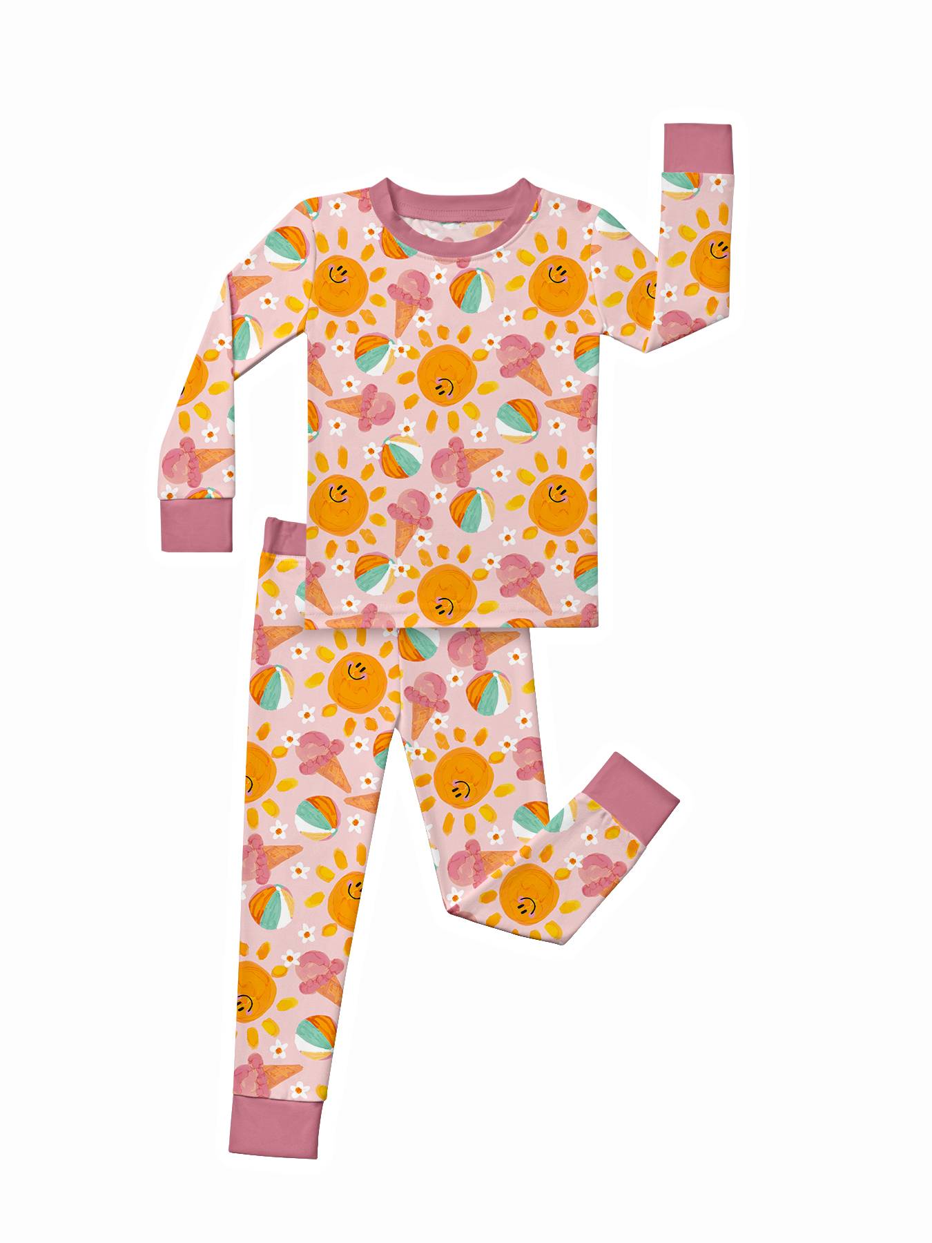 Kid Sun Beach Ball Ice Cream Bamboo Set ( 2-6Y )