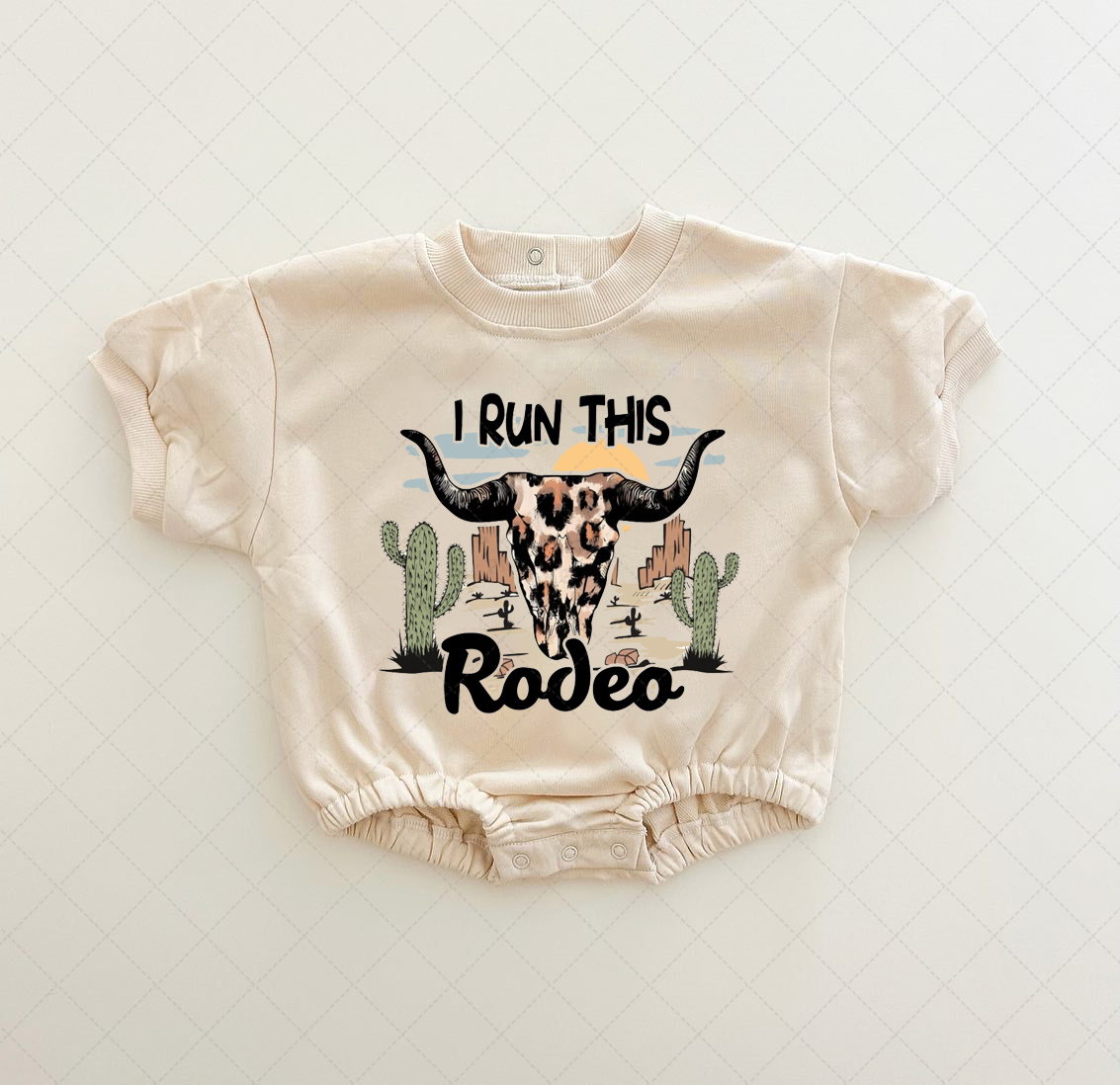 Baby I Run This Rodeo Romper