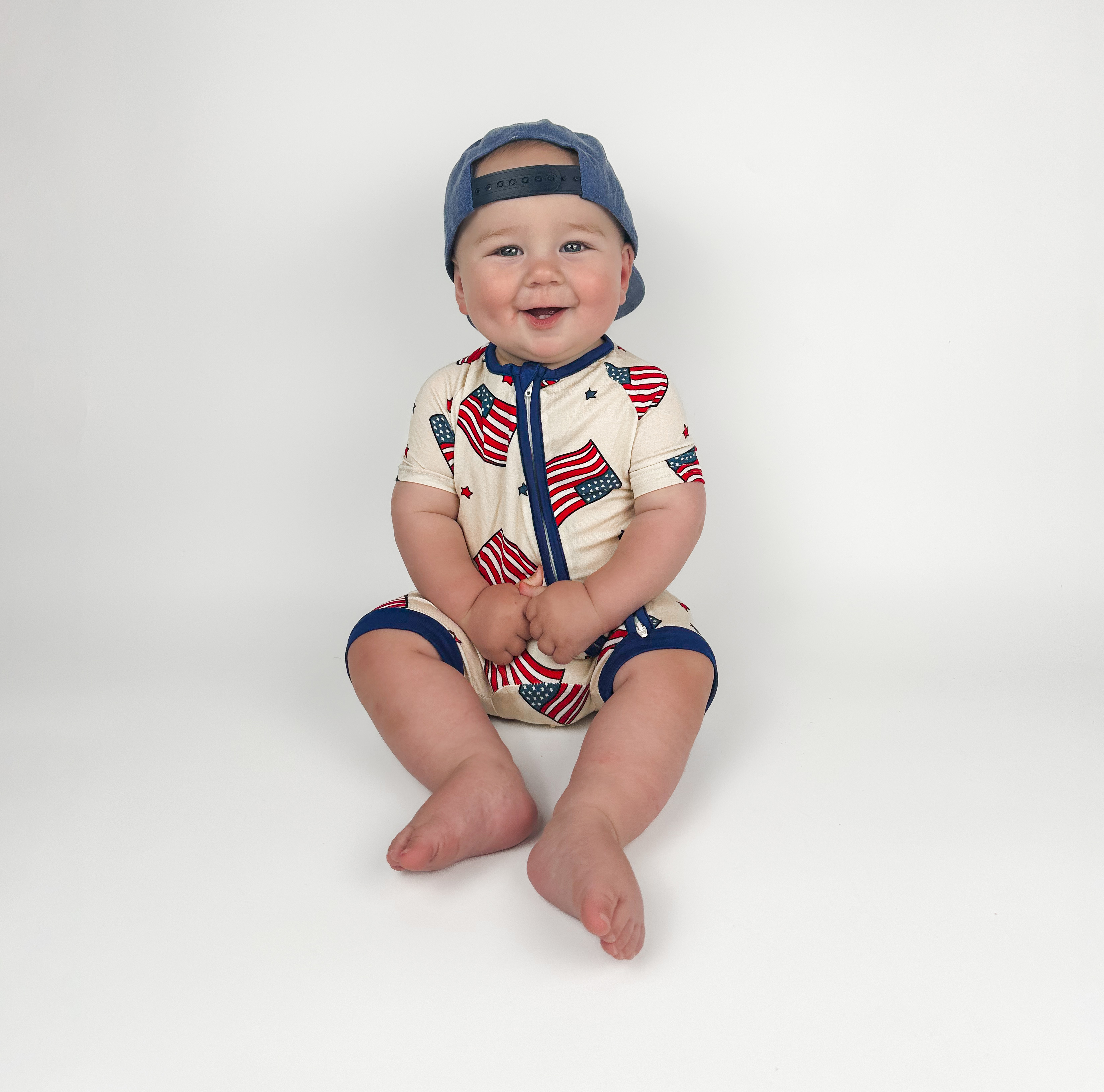 #Shorty Zip Rompers