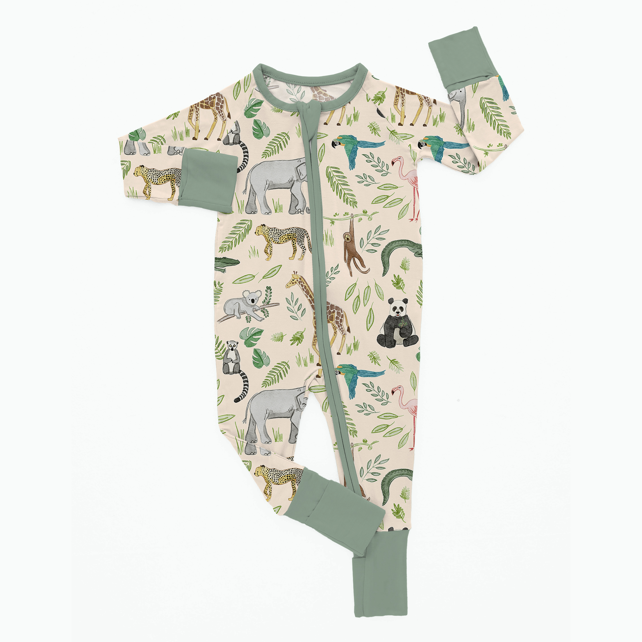 Newborn Animal Bamboo Sleeper
