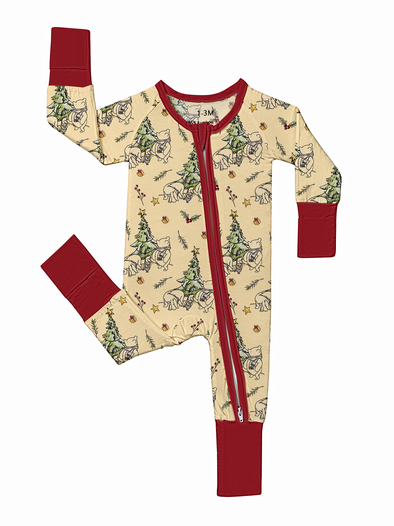 Newborn Pooh Christmas Bamboo Sleeper