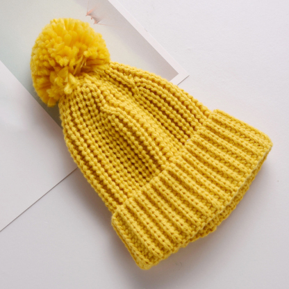 Baby Knitted Hairball Hat