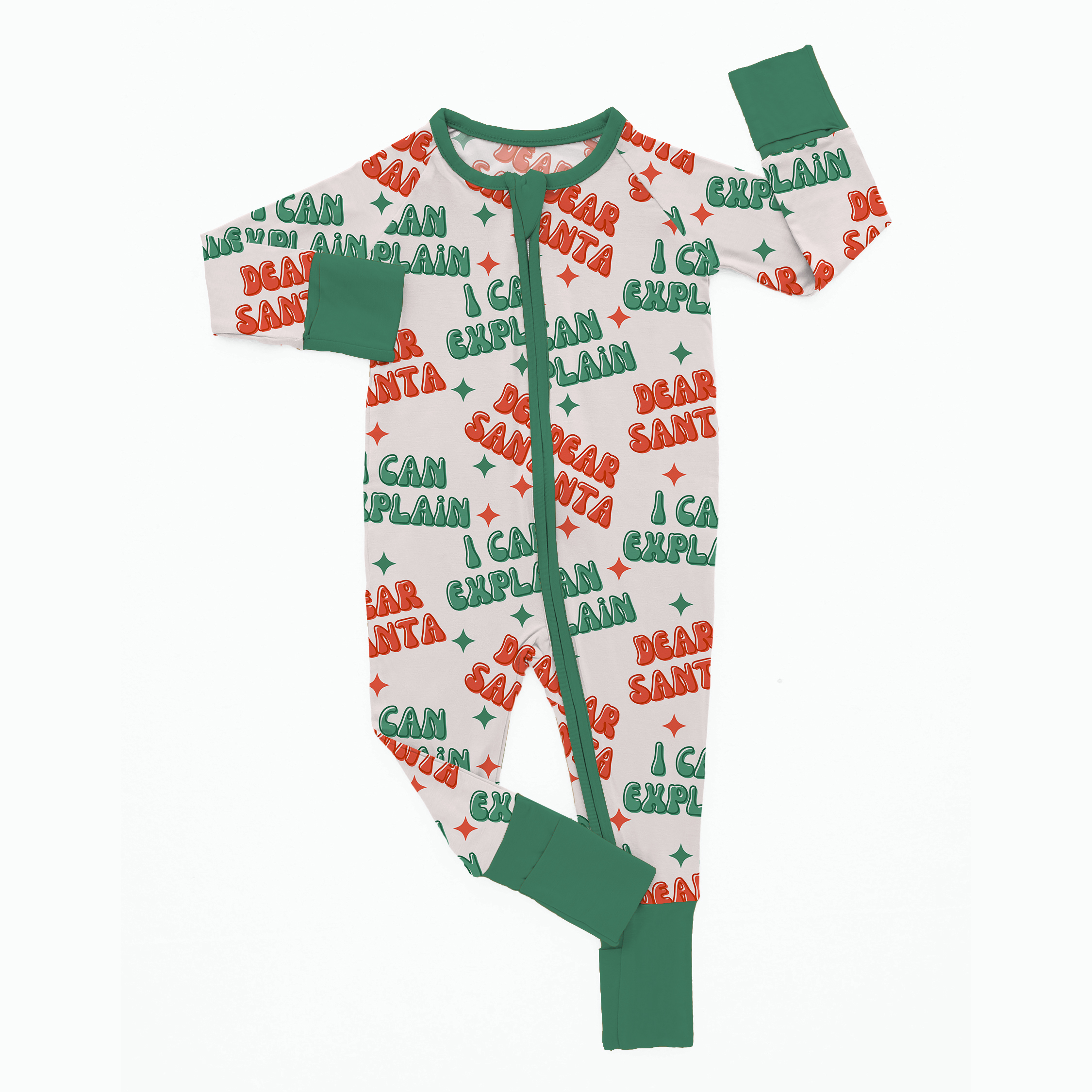 Newborn Dear Santa I Can Explain Bamboo Sleeper