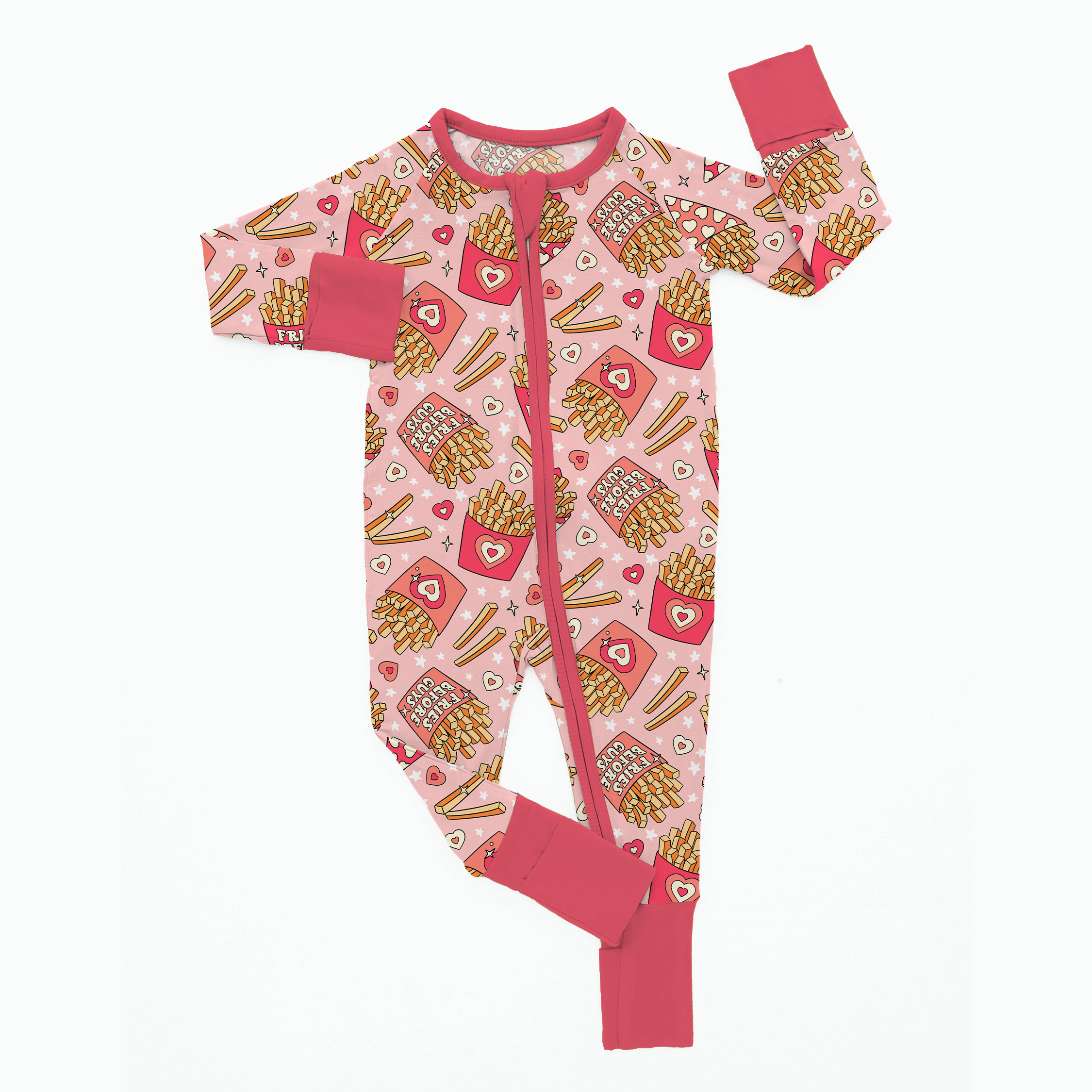Newborn Valentine Fries Bamboo Sleeper
