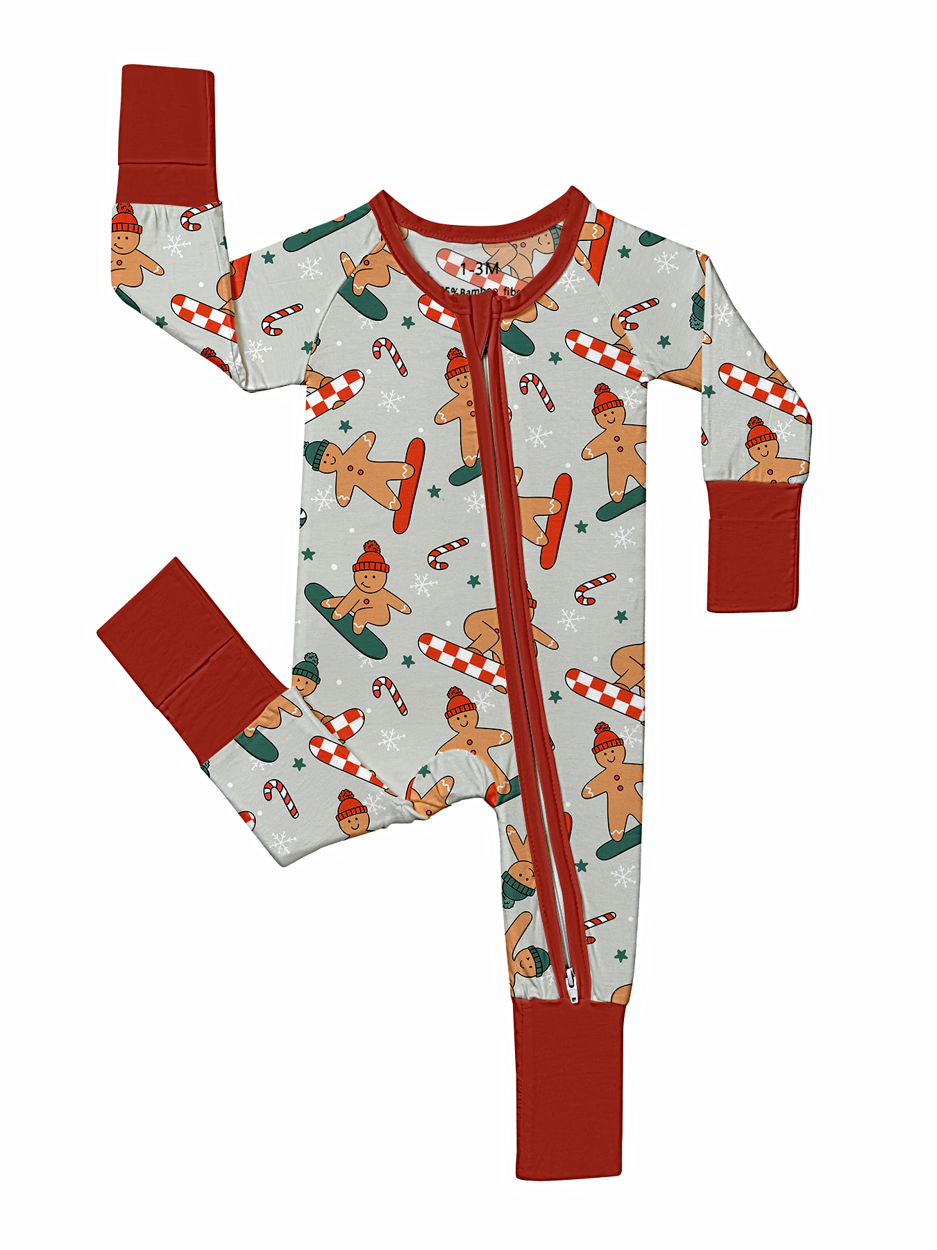 Newborn Gingerbread Man Skateboard Bamboo Sleeper
