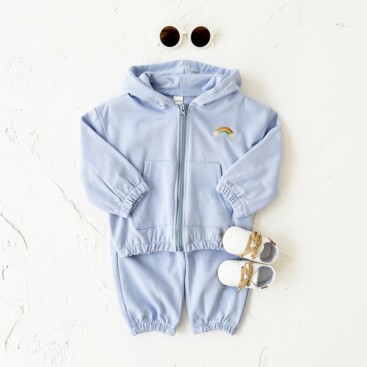 Baby Solid Hooded Set
