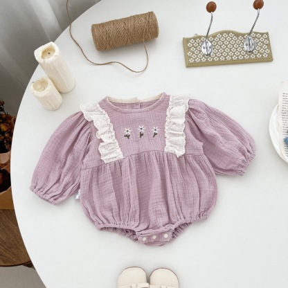 Baby Floral Embroidery Romper