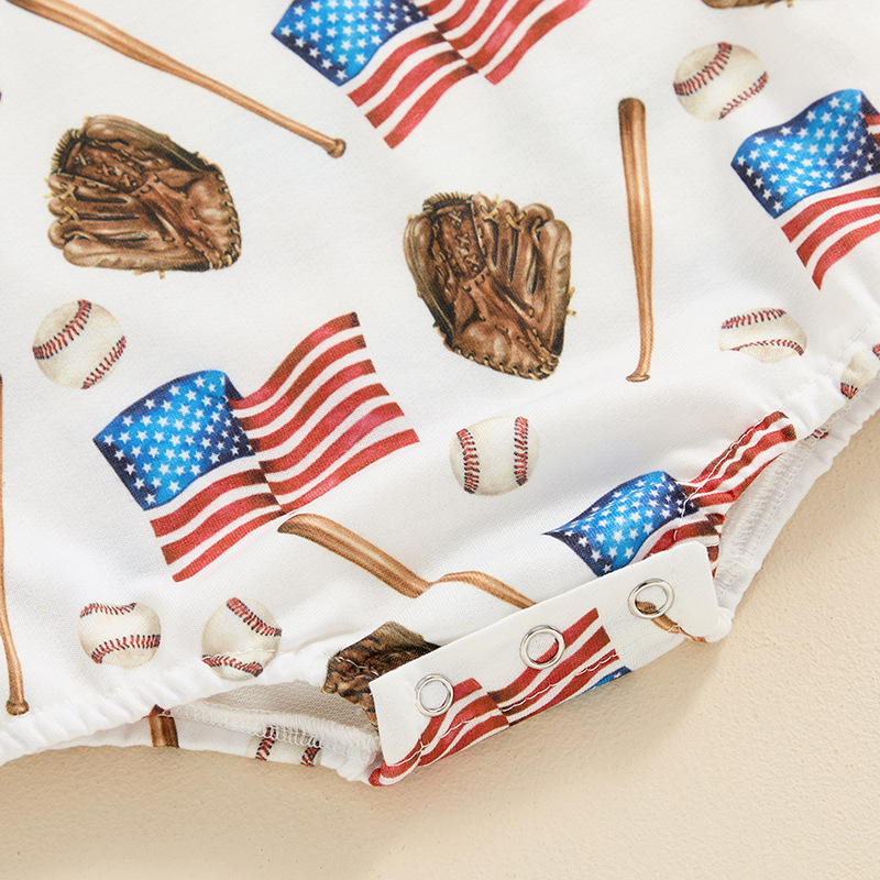 Baby Independence Day Baseball Romper