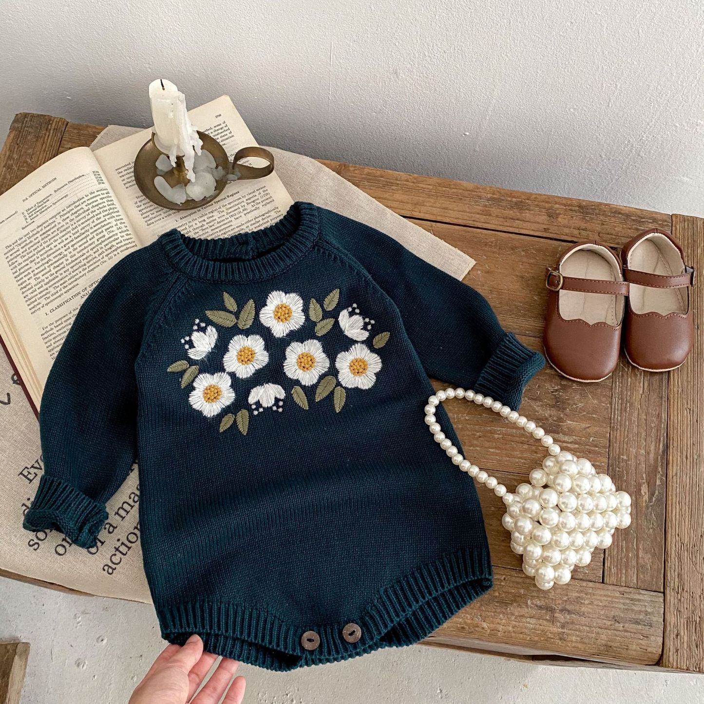 Baby Floral Embroidered Sweater