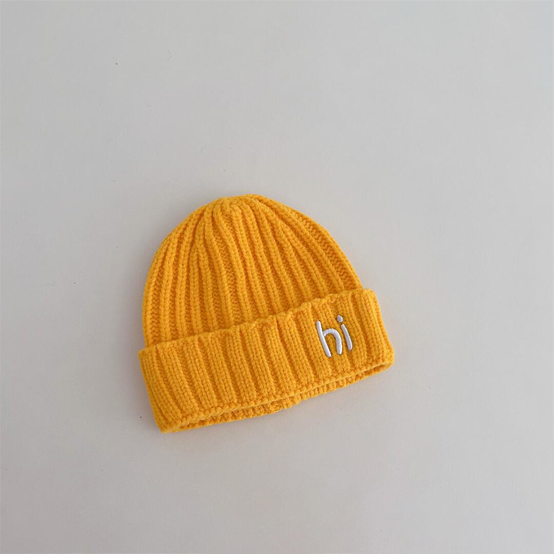 Baby Hi Embroidery Beanie