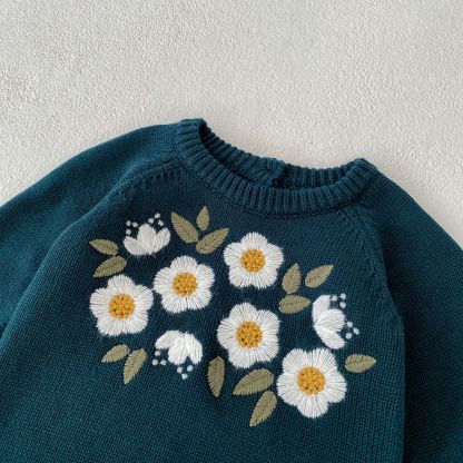 Baby Floral Embroidered Sweater