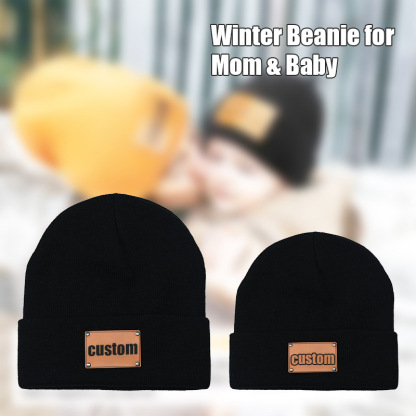 Mom&Baby Custom Name Beanie