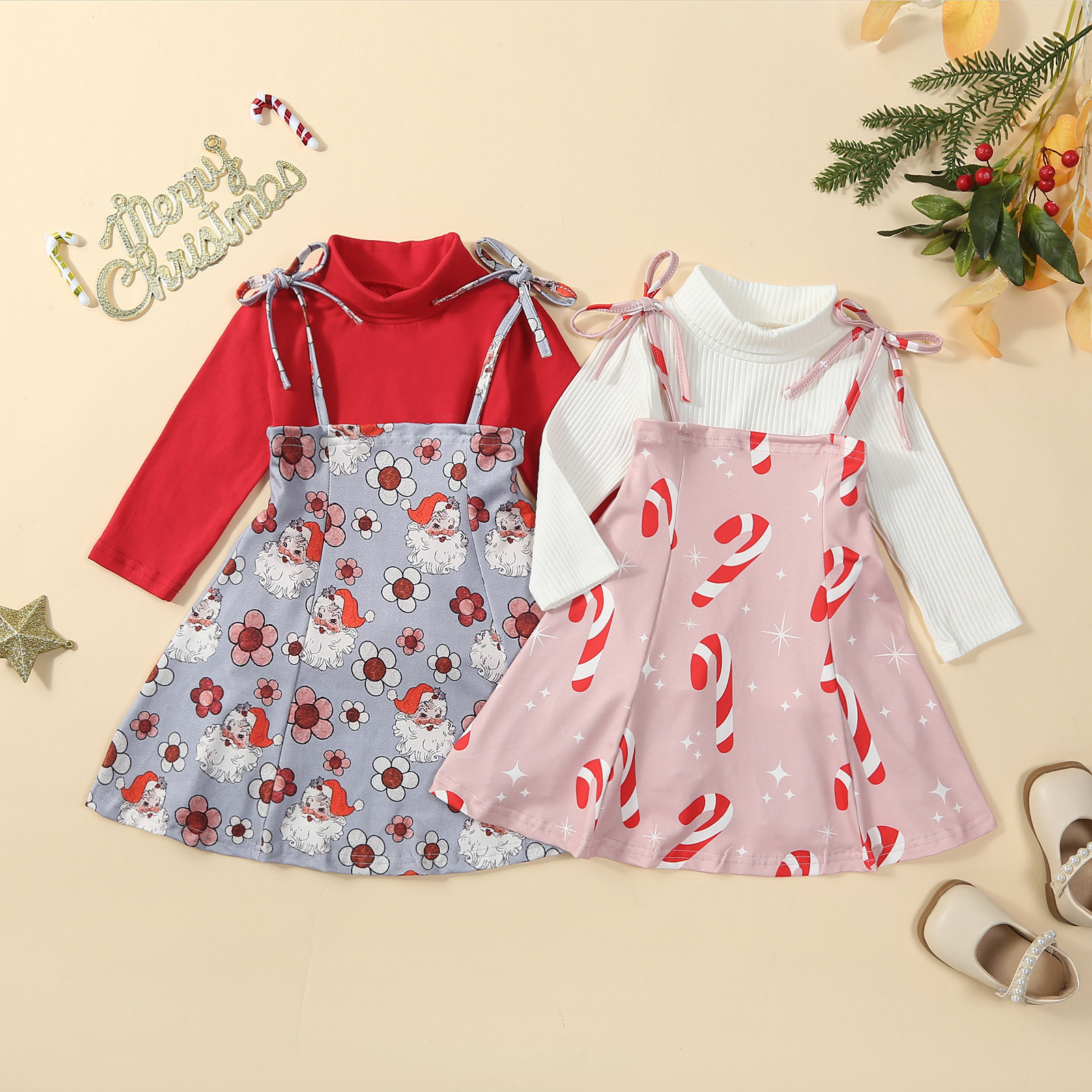Toddler Girl Christmas Dress Set