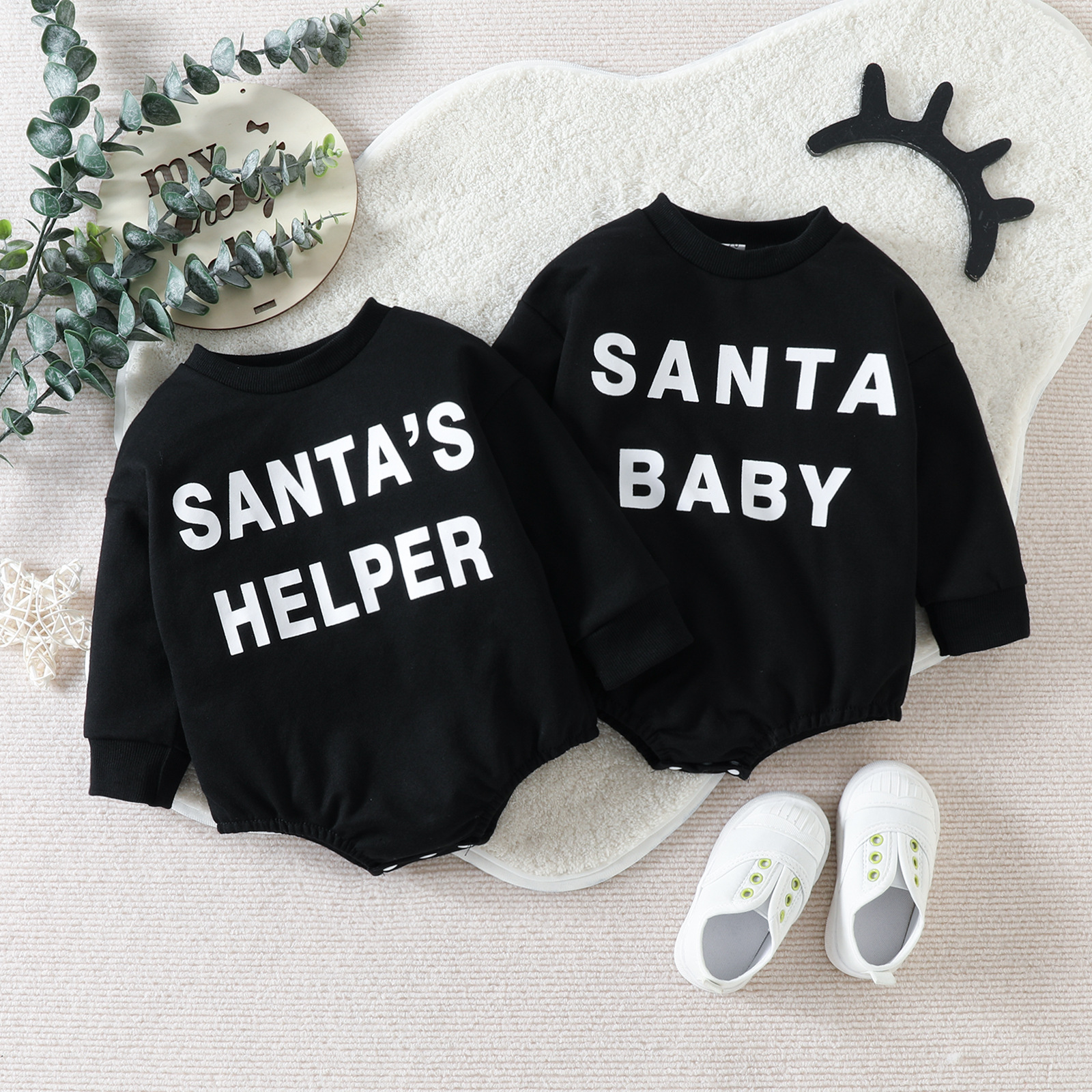 Baby Santa Baby Helper Romper