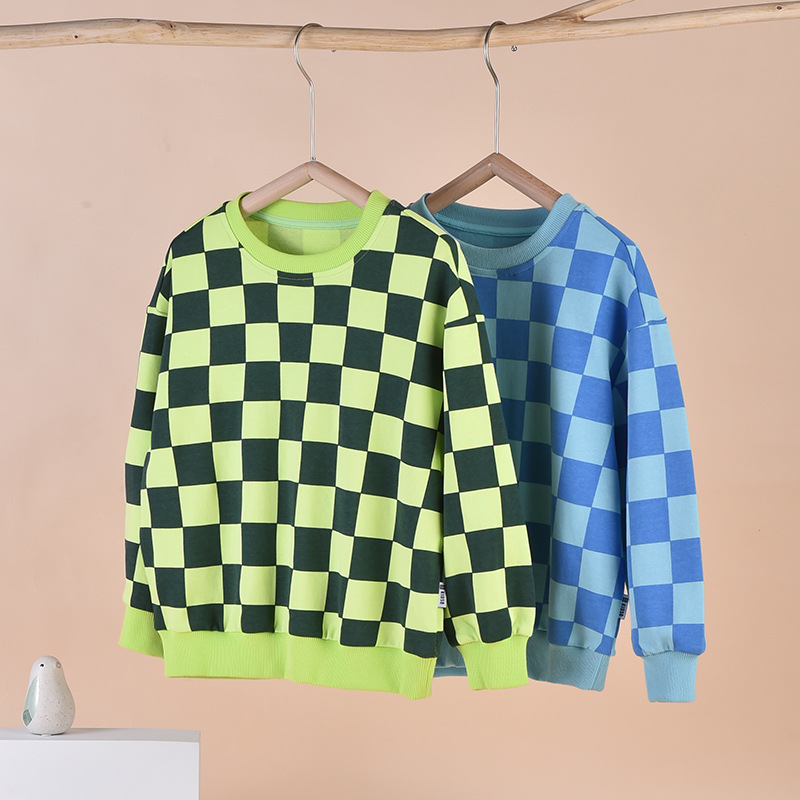 Toddler Boy Checkered Sweatshirt