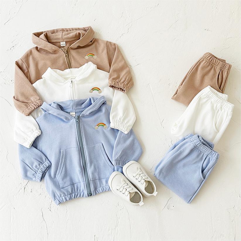 Baby Solid Hooded Set