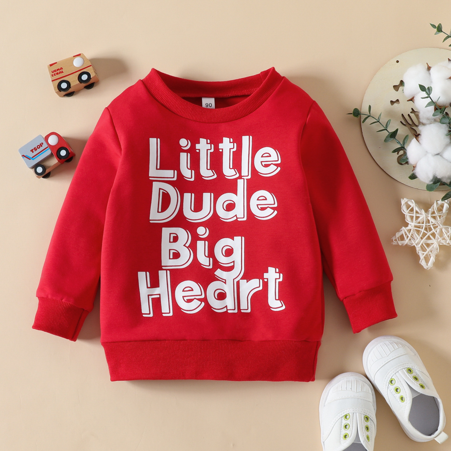 Baby Little Dude Big Heart Sweatshirt