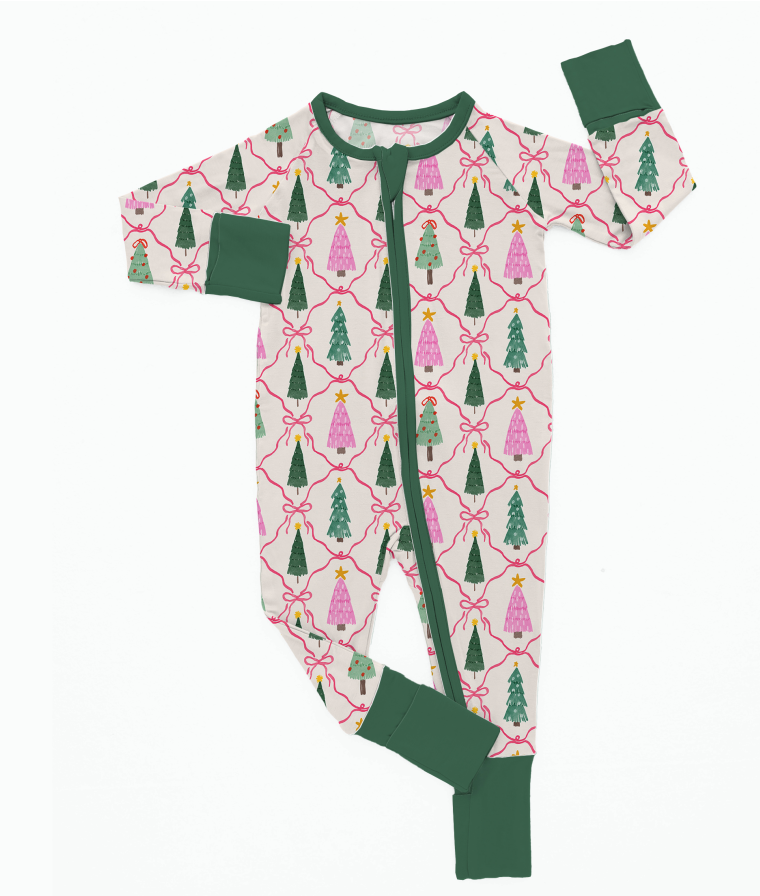 Newborn Christmas Tree Bamboo Sleeper