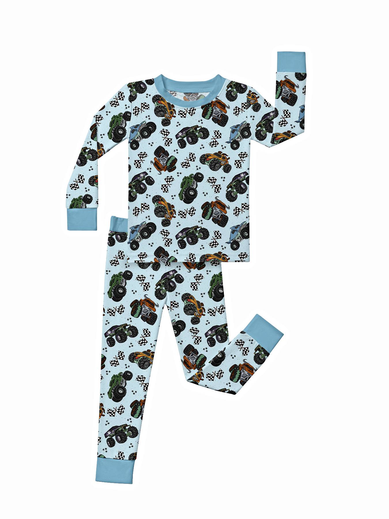Kid Monster Trucks Bamboo Set ( 2-6Y )