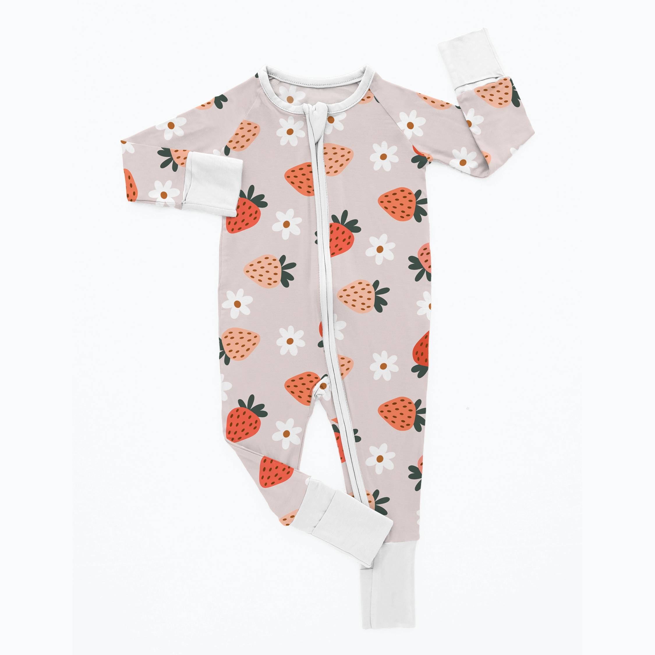 Newborn Strawberry Flower Bamboo Sleeper