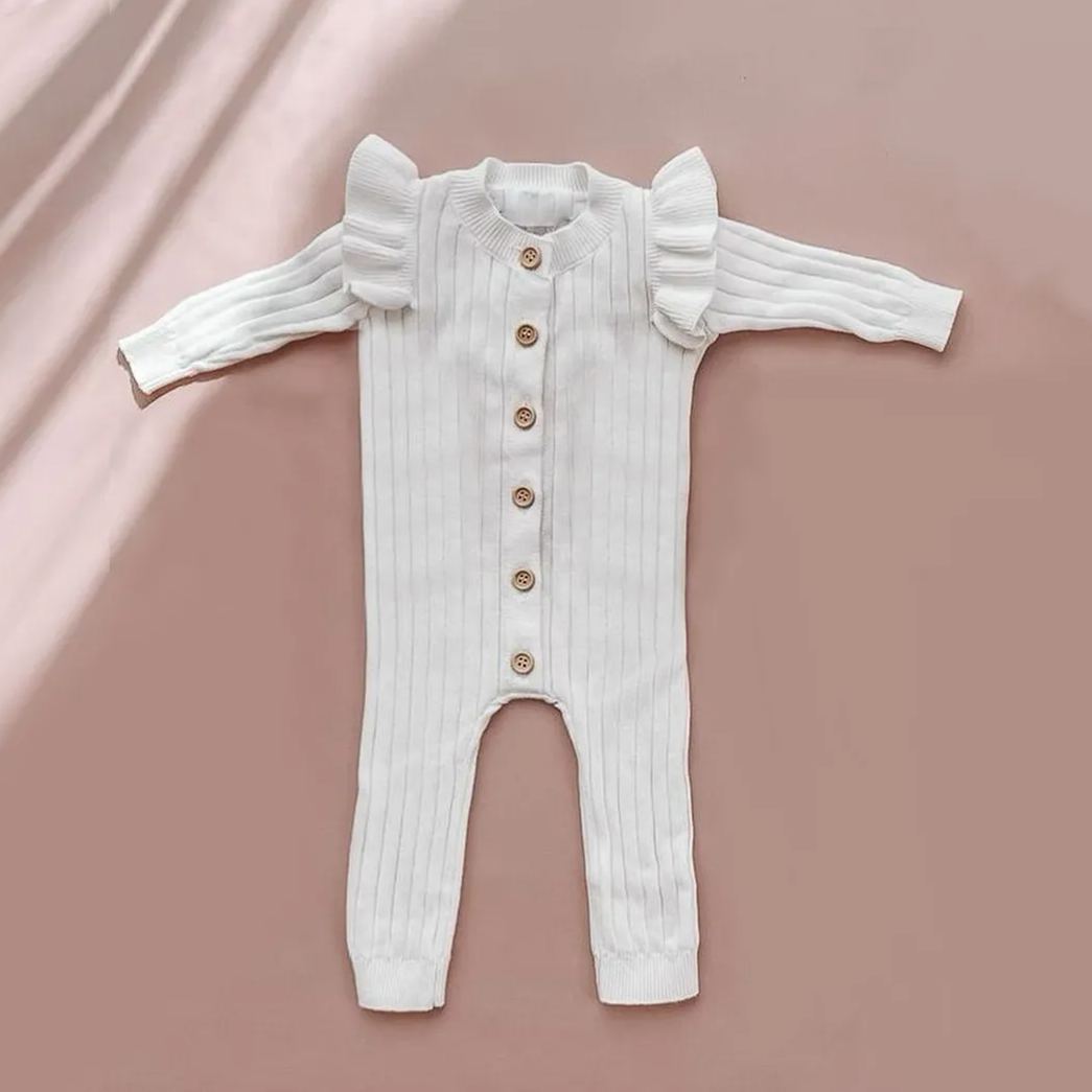 Baby Solid Knit Jumpsuit