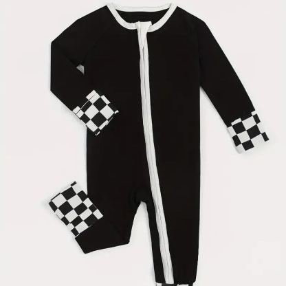 Newborn Lattice Cotton Romper