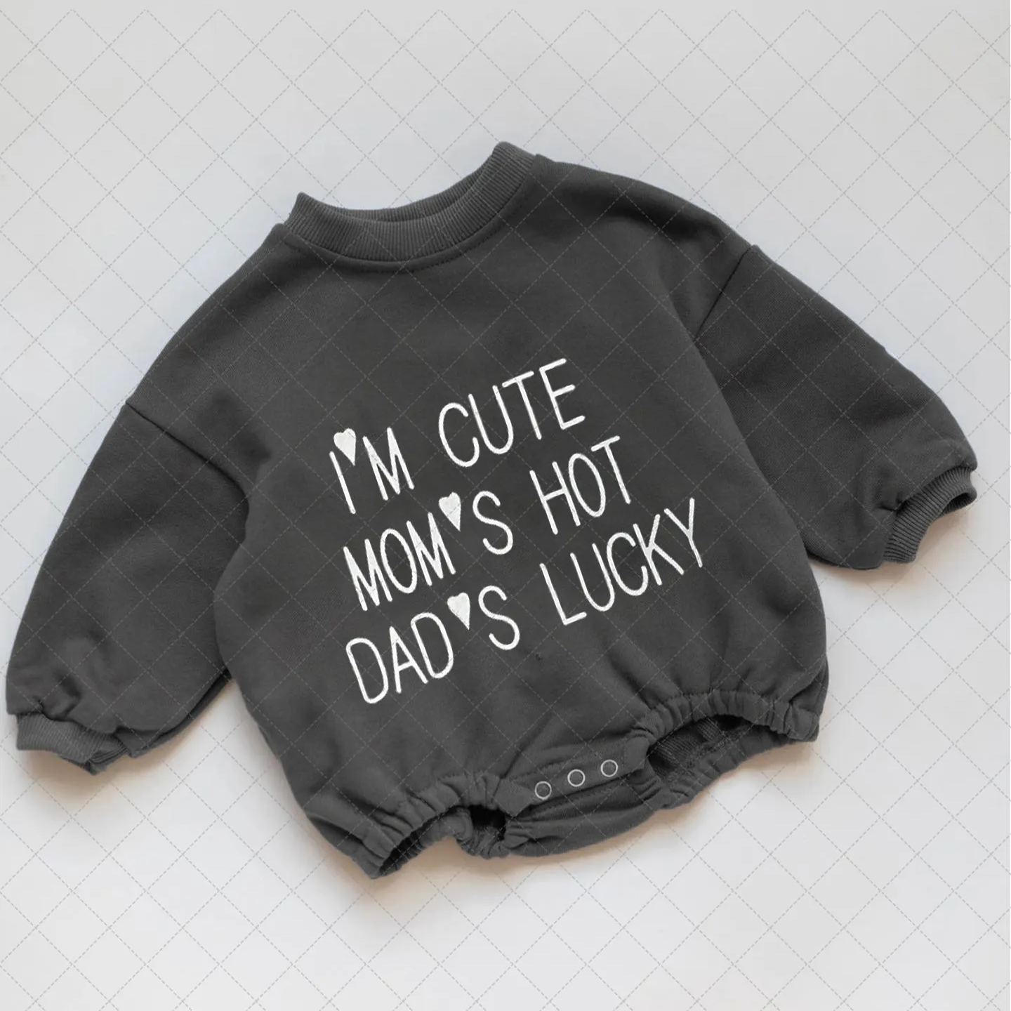 Baby I'm Cute Moms Hot Dads Lucky Romper