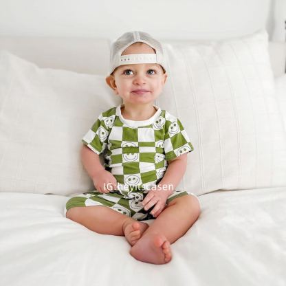 Baby Checkered Smiley Set