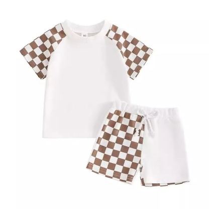 Baby Boy Checkered Set