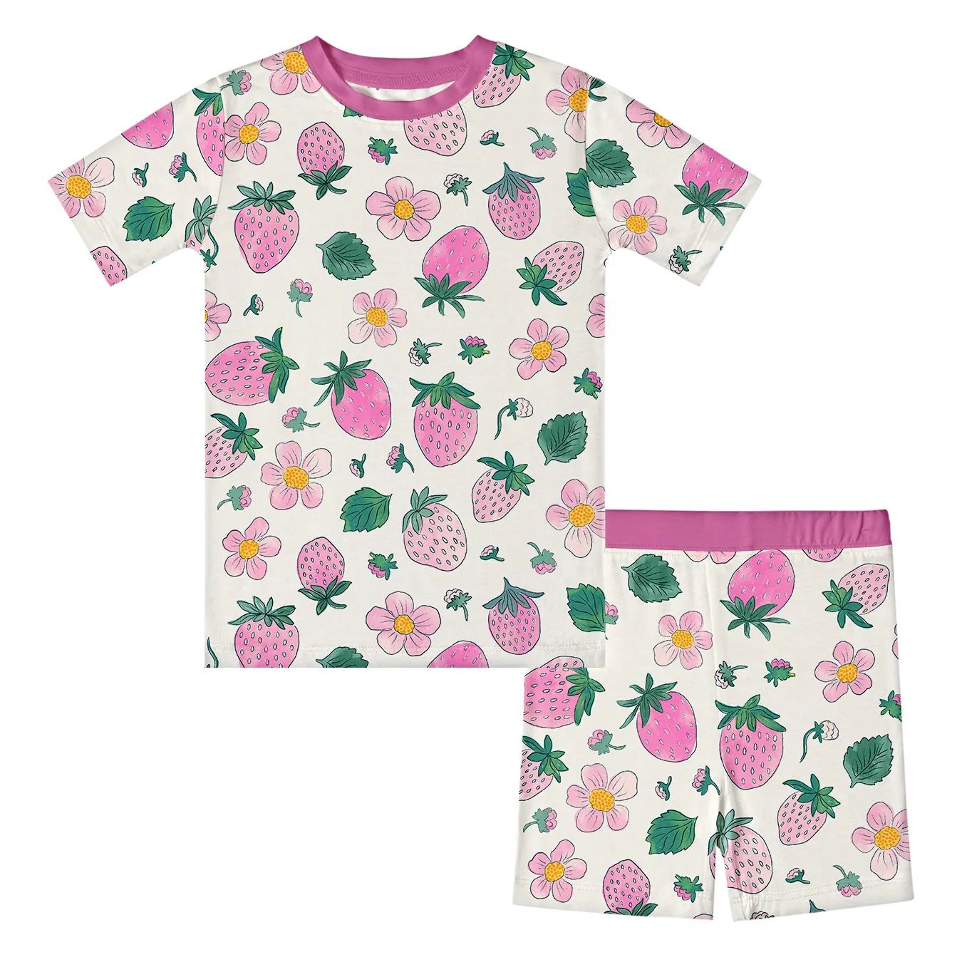 Kid Strawberry Bamboo Set ( 2-6Y )