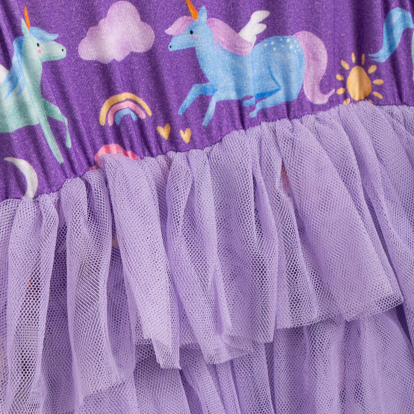 Kid Unicorn Bamboo Mesh Dress ( 2-8Y)
