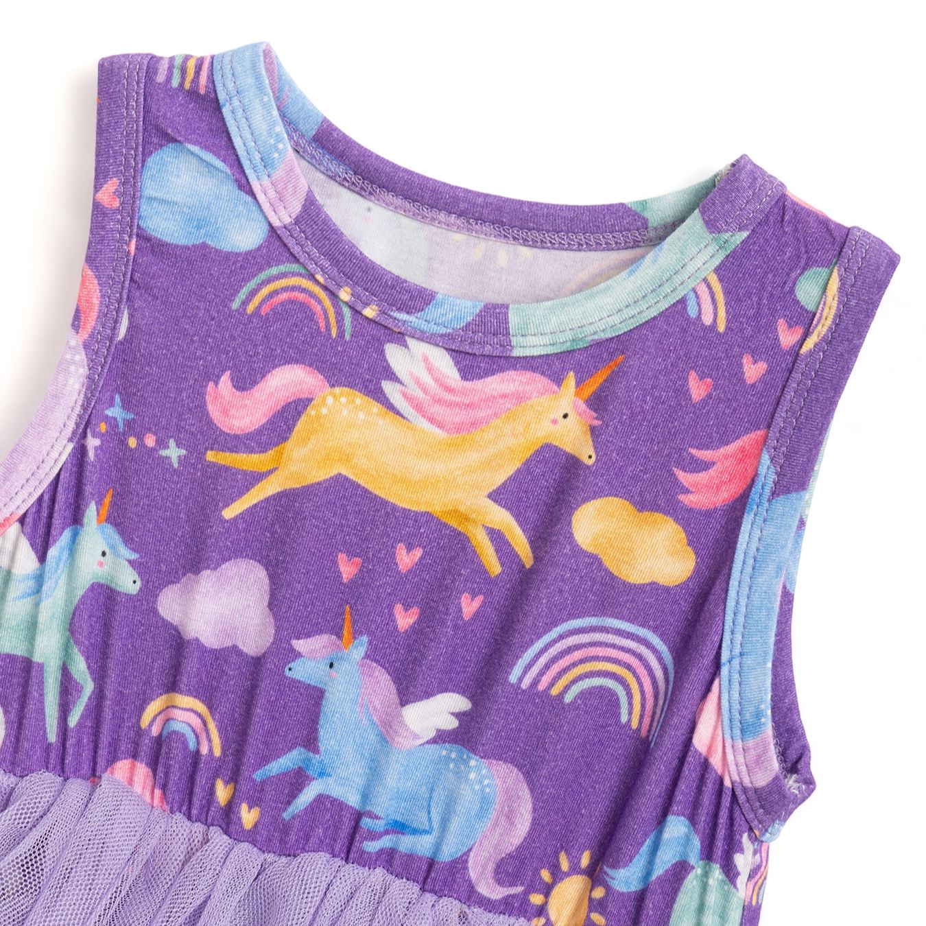 Kid Unicorn Bamboo Mesh Dress ( 2-8Y)