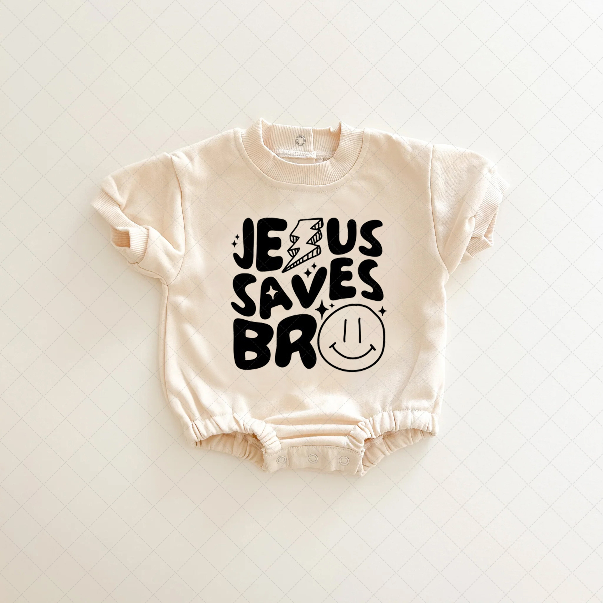 Baby Jesus Saves Bro Romper
