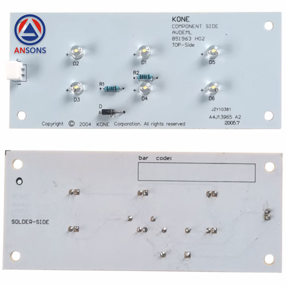 KONE Elevator Emergency Light PCB Board KM851960G01 851963H02 Ansons Lift Spare Parts