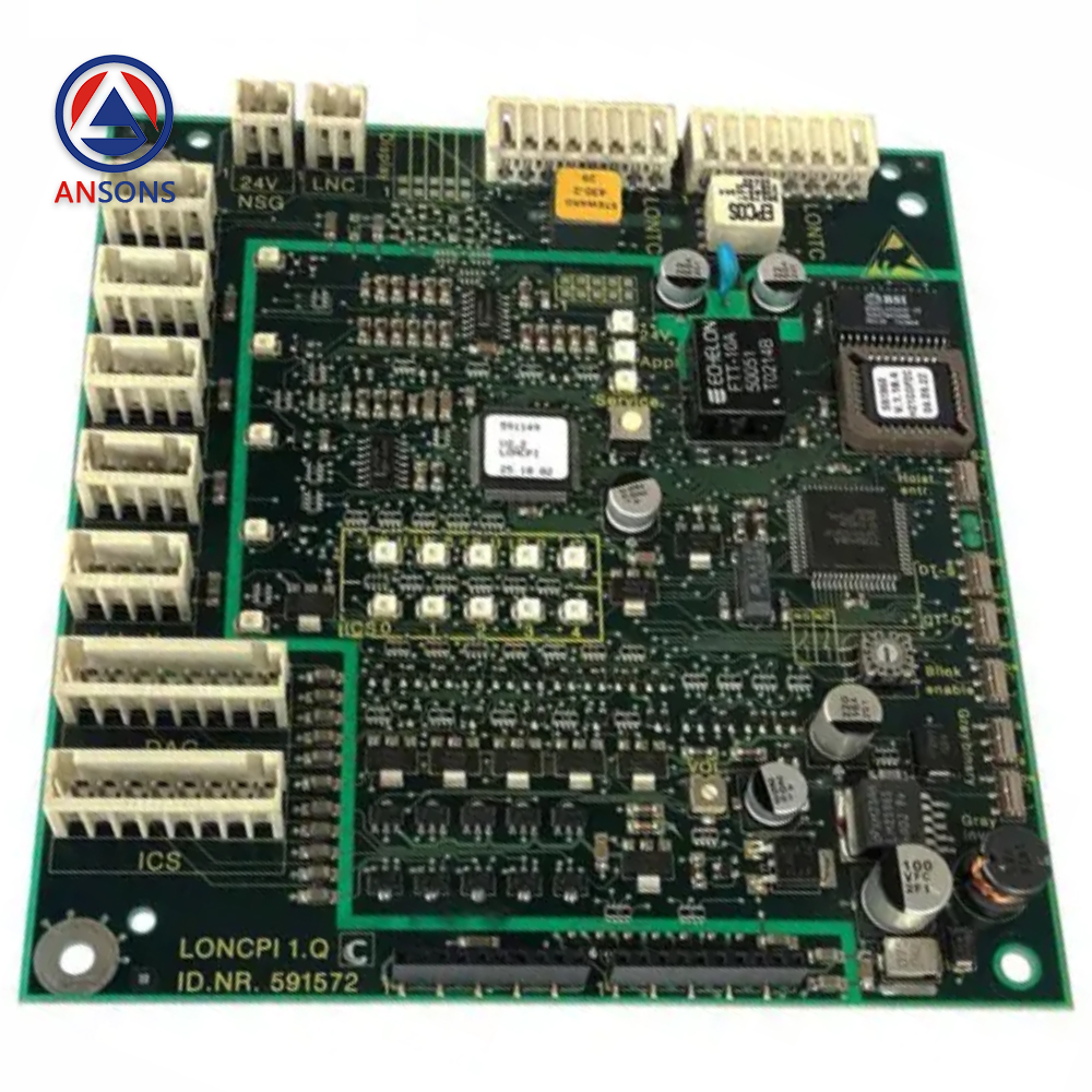 Schindler Elevator Car Communication PCB Board ID.NR.591572 LONCPI 1.Q 5400 Ansons Lift Spare Parts
