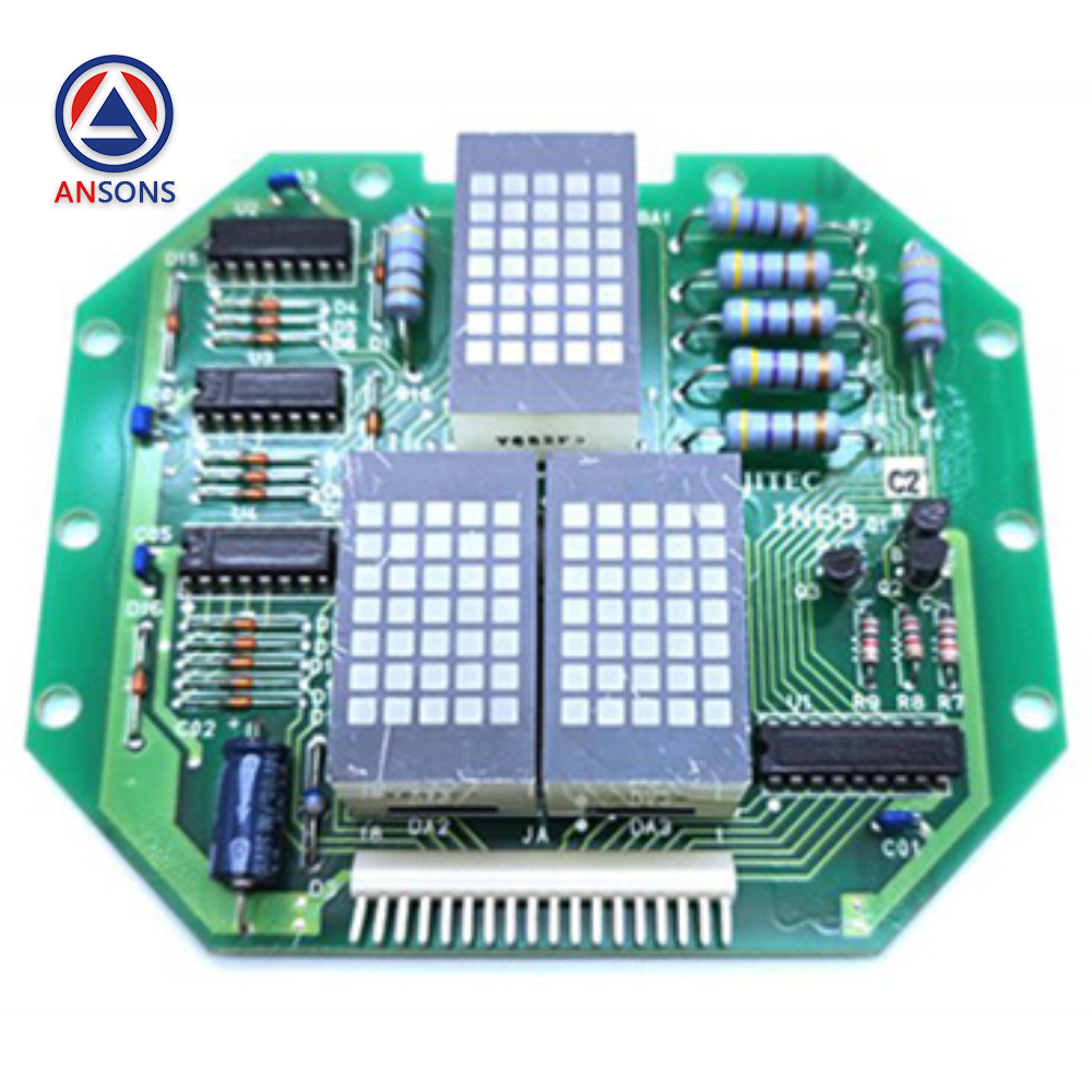Fujitec Elevator Car Display PCB Board IN68 C2 Ansons Lift Spare Parts