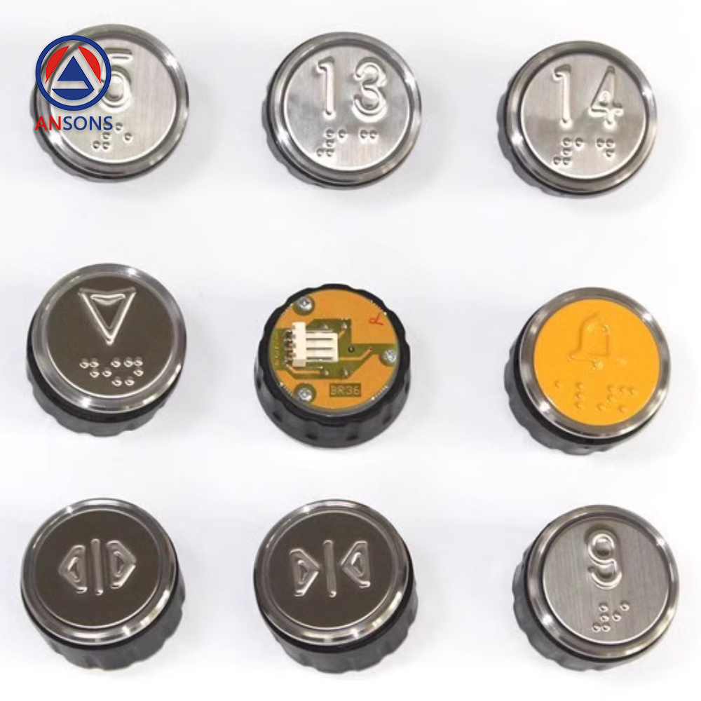 XIZI OTIS Elevator Button COP Round Push Buttons BR36A(B) Ansons Lift Spare Parts