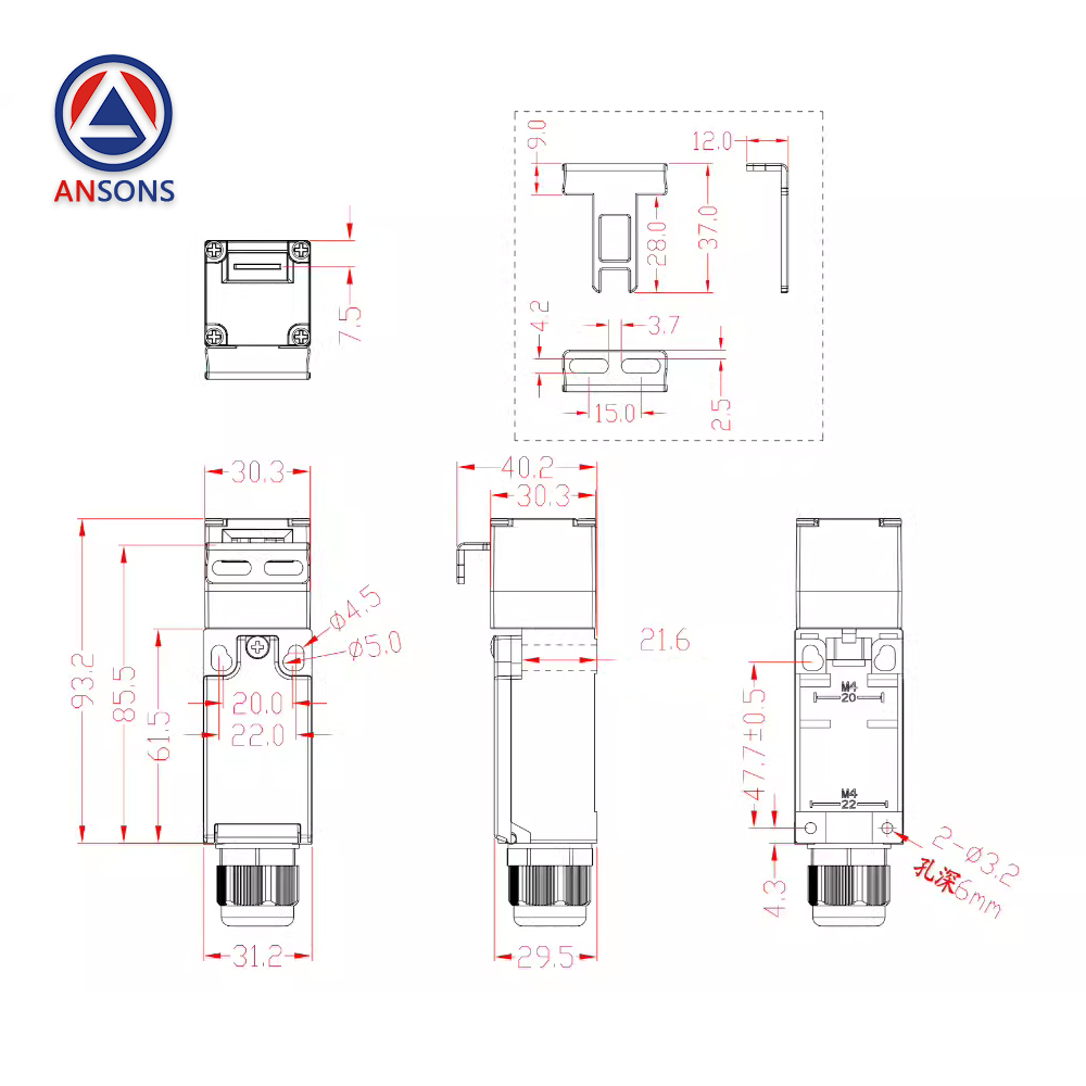 SAFETYMAN OTIS FWD Elevator Safety Limit Switch SFD-MP5 SFD-MP5-C1X AZD-S11 Ansons Lift Spare Parts