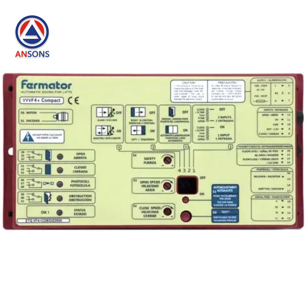 Fermator Elevator Door Controller VF4+ VVVF4 VVVF4+ Drive Inverter Ansons Lift Spare Parts