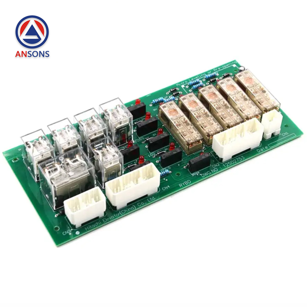 Hitachi Elevator Relay PCB GVF 3 RYBD DWG.NO 12502753 16511470-E Micro Leveling Control Board Ansons Lift Spare Parts