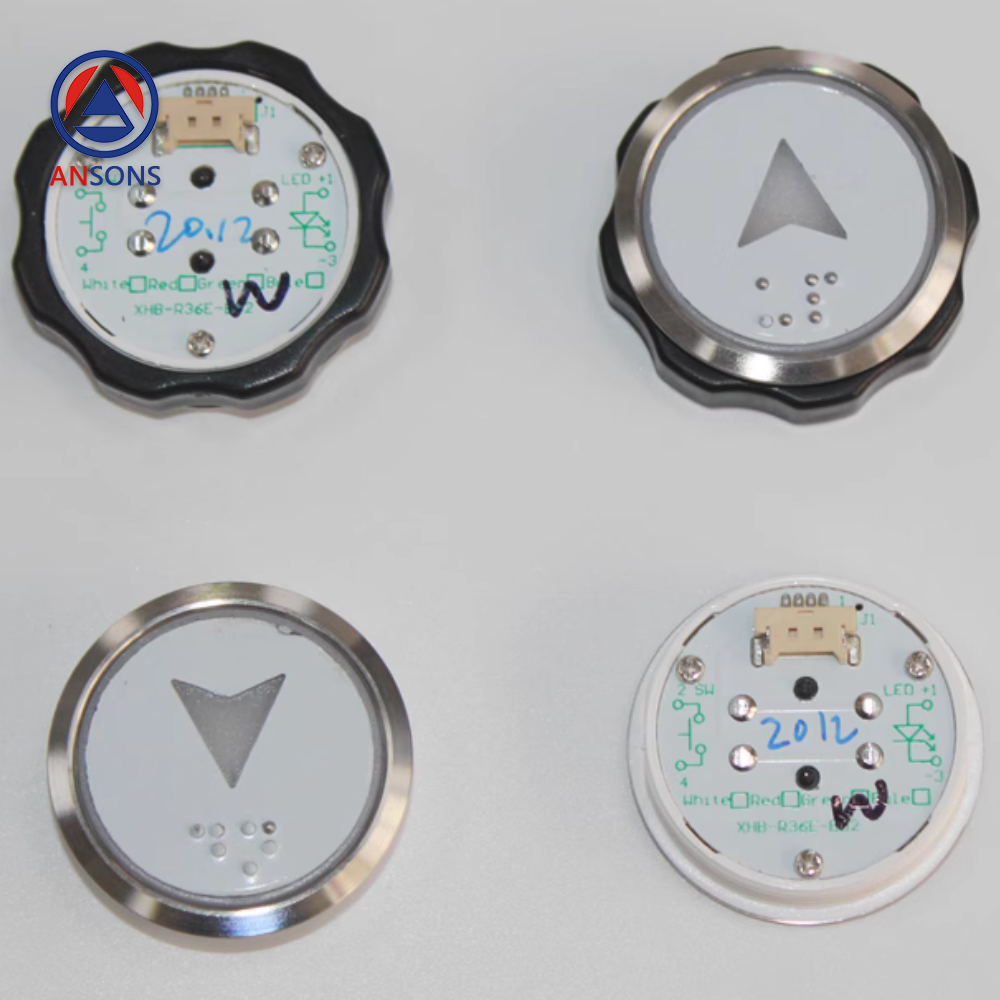 SURAPID Elevator Push Button Braille Blue White For COP LOP HOP BR36E XHB-R34D-B02 XHB-R36E-B02 Ansons Lift Spare Parts