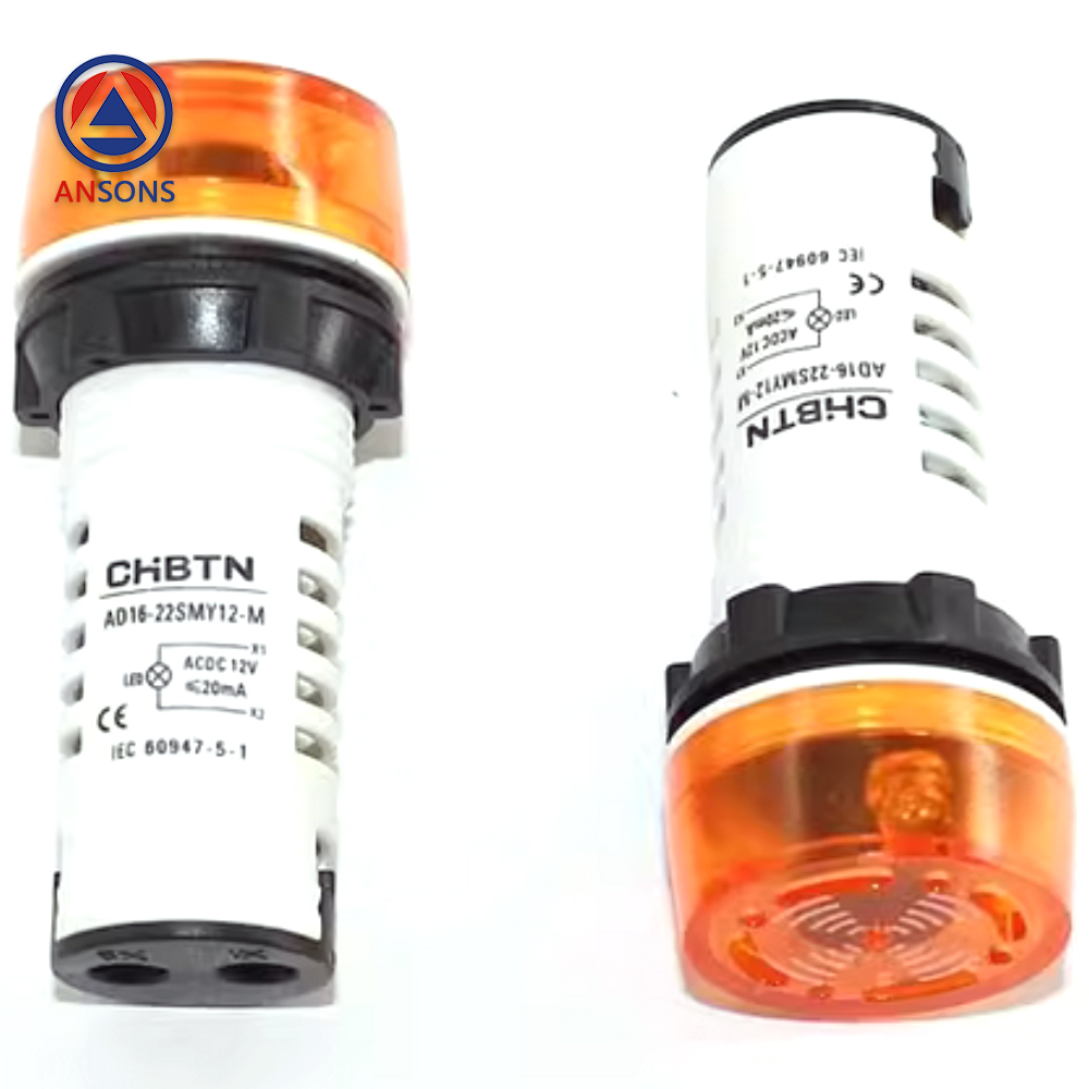 Mitsubishi Elevator Alarm Buzzer Acousto-Optic Flashing Indicator Light YX202B062GS01 AD16-22SMY12-M Ansons Lift Spare Parts