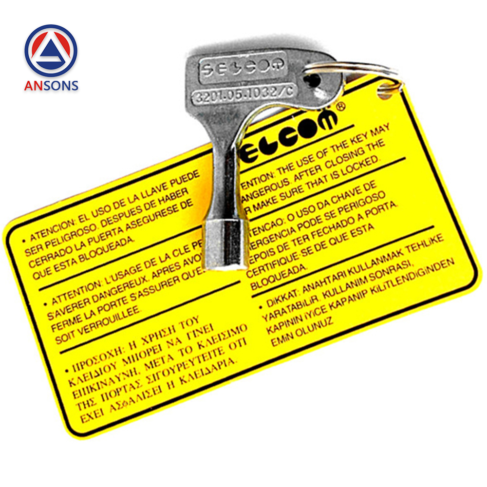 SELCOM Elevator Triangular Key 3201.05.1032/C Hall Door Triangle Key Ansons Lift Spare Parts