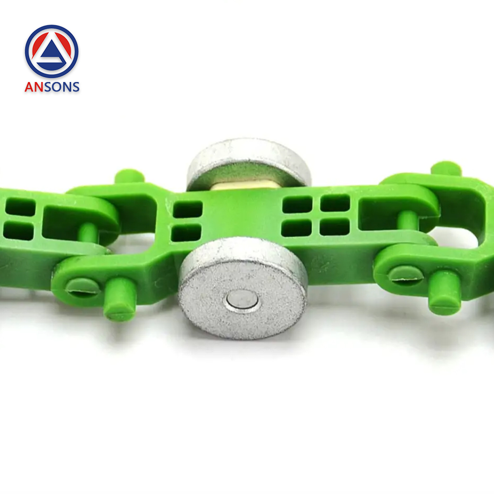 SJEC Escalator Rotary Chain 17 Links Green Ansons Escalator Spare Parts
