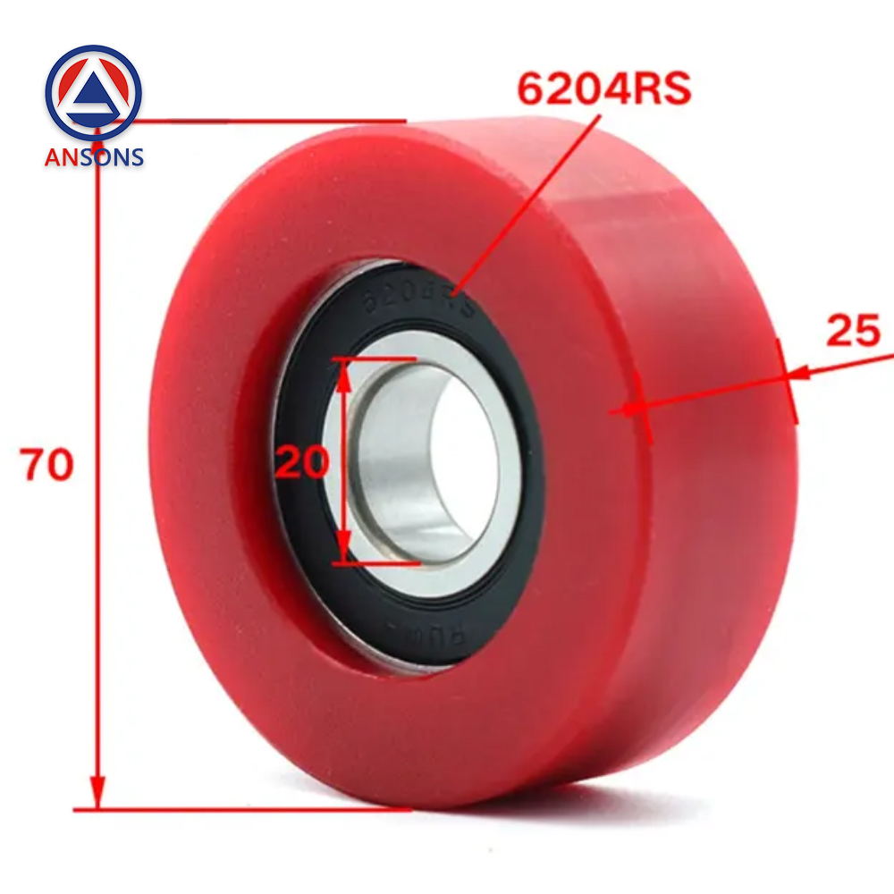 Ansons Escalator Step Roller 70*25*6204 MM Ansons Escalator Spare Parts