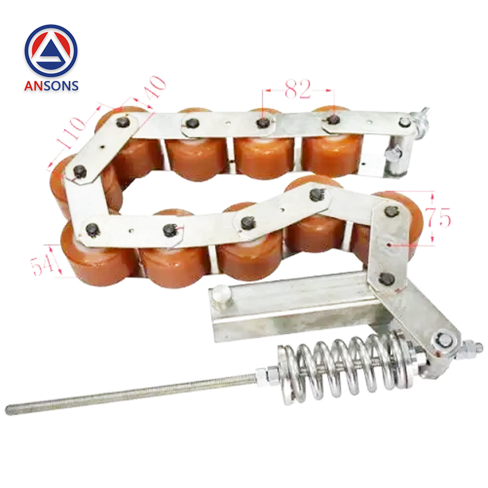 OTIS Escalator Handrail Tension Chain GAA332Z3 76*54*6201 mm For 606-NCT Travelator With 10 Rollers Ansons Escalator Spare Parts