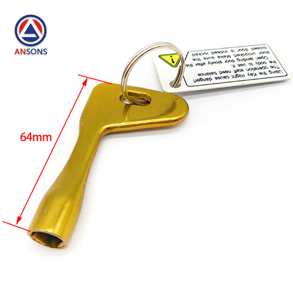 Thyssen Elevator Triangular Key S200 Golden Hall Door Triangle Key Ansons Lift Spare Parts