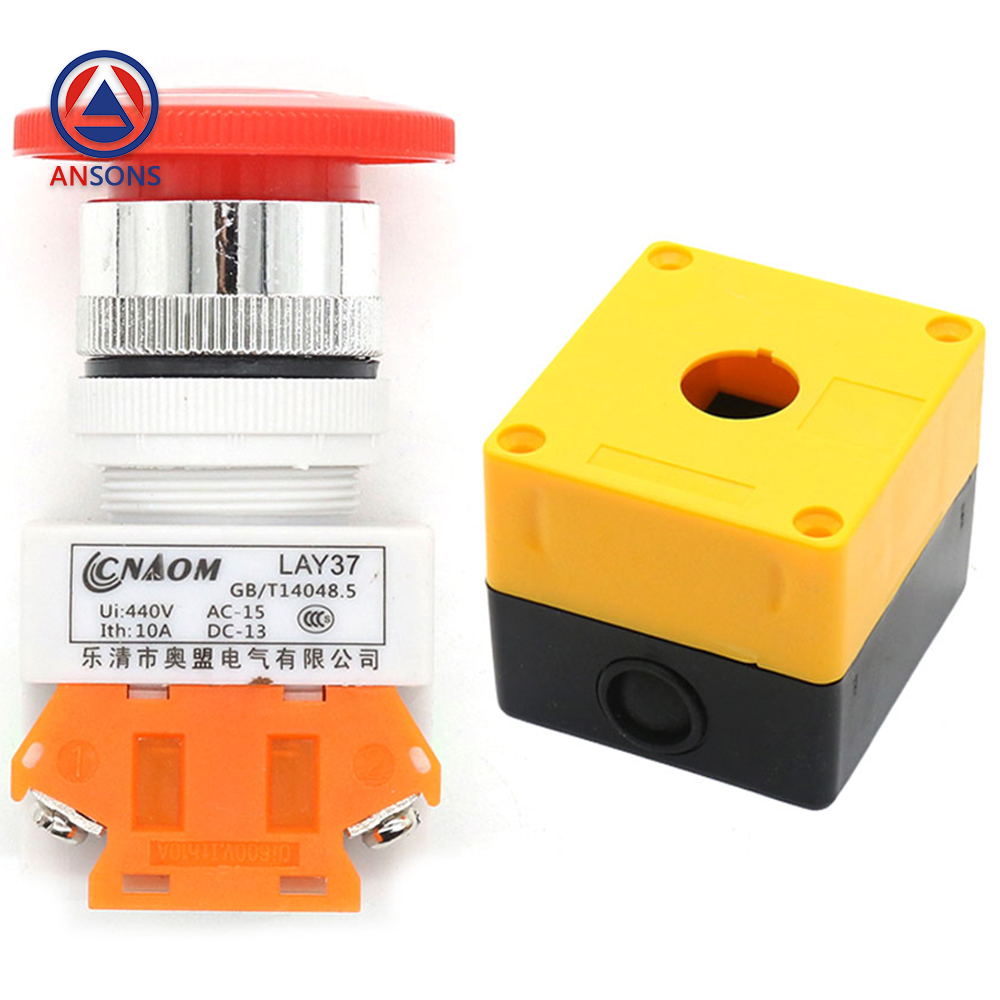 Cargo Elevator Emergency Stop Safety Button Switch Box LAY7-11ZS XALJ01C Ansons Lift Spare Parts